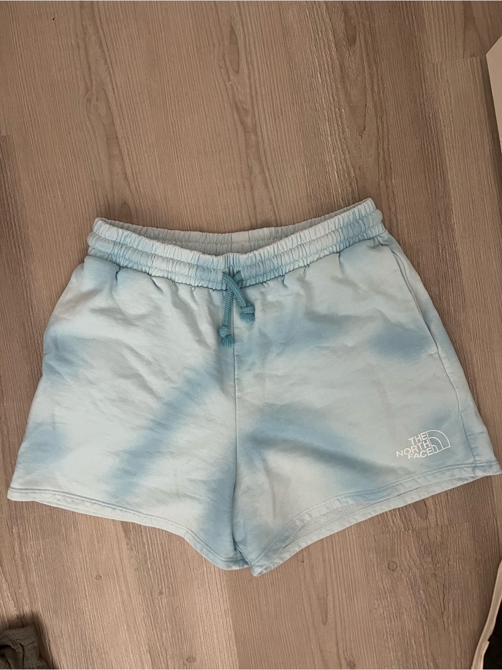 The North Face Women's Soft Blue Tie-Dye Athletic Shorts